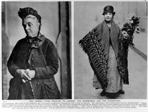 The Charwoman和The Flower-Girl，来自Almey St.John Adcock的&39;Wonderful London&39;插图，1935年 作者 英国摄影师